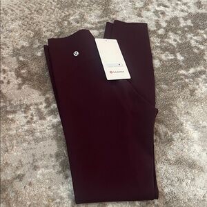 Lululemon Glow Up Burgundy Leggings